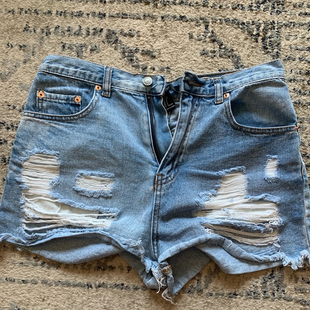 Destroyed Denim Shorts